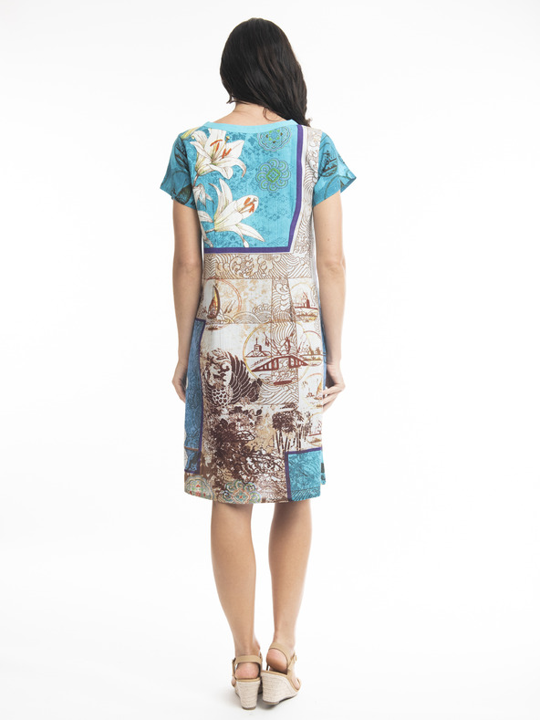 Orientique Turkizna ženska obleka s platnom Orientique Leonardo