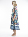 Orientique Orientique Agios modra ženska vzorčasta midi obleka