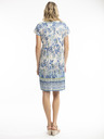 Orientique Bež in modra Orientique Rhodes ženska cvetlična obleka