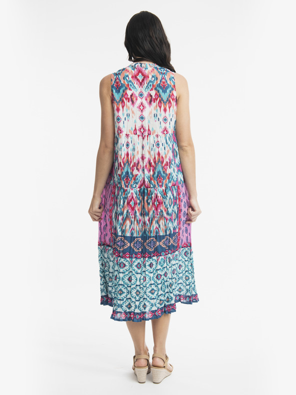 Orientique Vijolična in modra Orientique Izmir ženska vzorčasta midi obleka