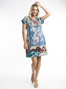 Orientique Orientique Leonardo modra ženska vzorčasta obojestranska obleka