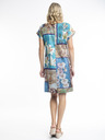 Orientique Orientique Leonardo modra ženska vzorčasta obojestranska obleka