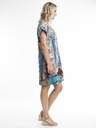 Orientique Orientique Leonardo modra ženska vzorčasta obojestranska obleka