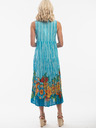 Orientique Bela in svetlo modra Orientique ženska vzorčasta obojestranska obleka
