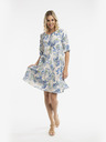 Orientique Belo-modra ženska vzorčasta obleka Orientique Rhodes
