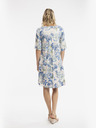 Orientique Belo-modra ženska vzorčasta obleka Orientique Rhodes