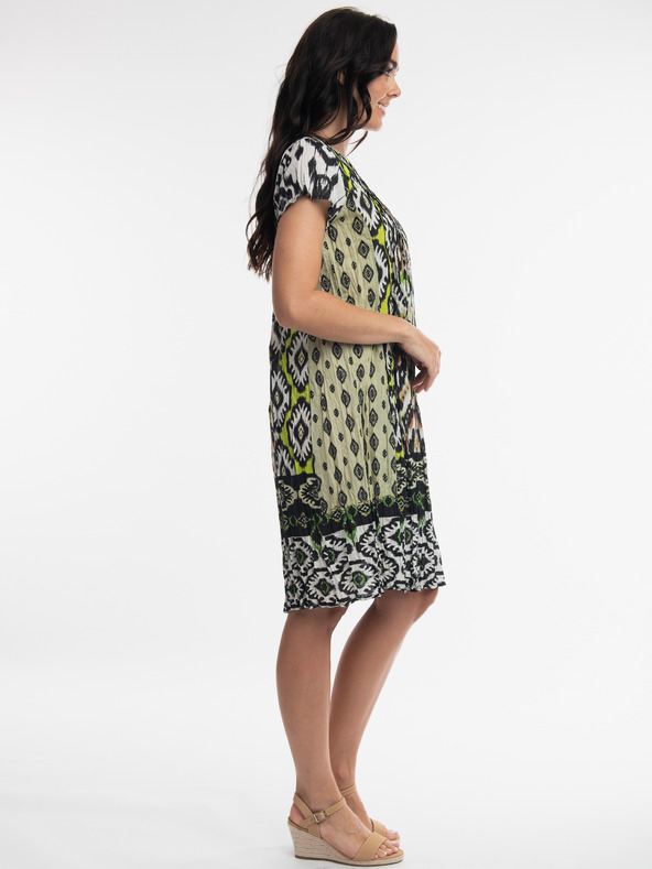 Orientique Črno-zelena vzorčasta ženska obleka Orientique Izmir