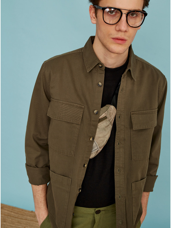 ZOOT.lab Zelene moške lanene kratke hlače ZOOT.lab Gavin