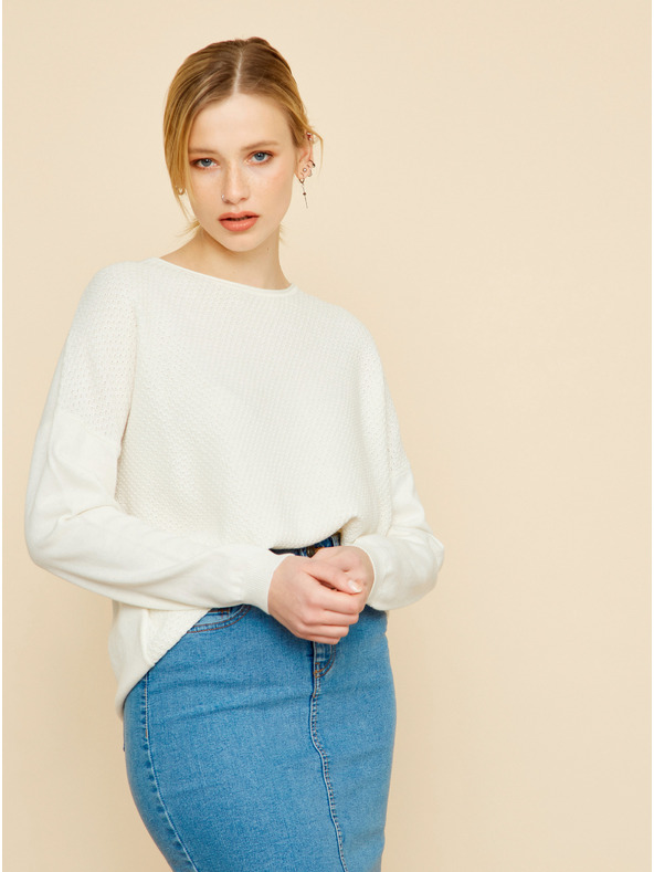 ZOOT.lab Beli ženski pulover ZOOT.lab Morgan