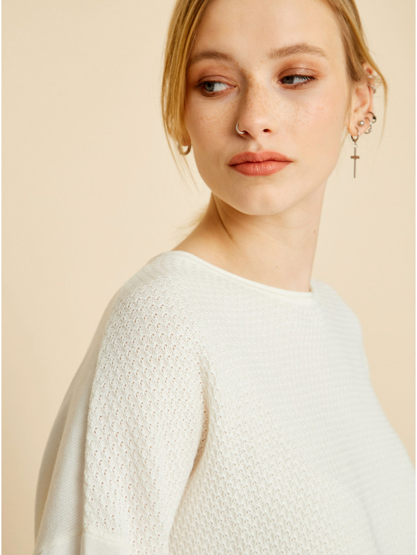 ZOOT.lab Beli ženski pulover ZOOT.lab Morgan