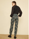 ZOOT.lab Črne ženske cvetlične hlače ZOOT.lab Rosalyn