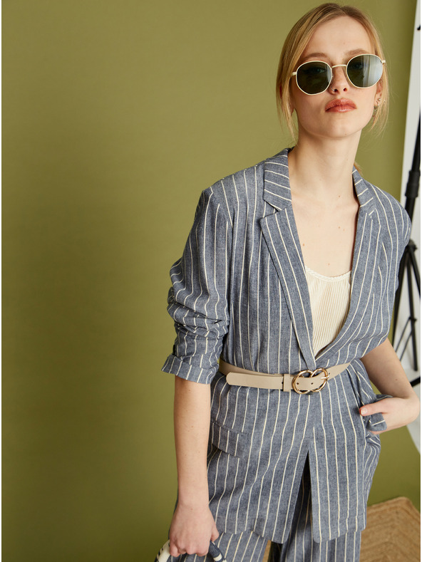 ZOOT.lab ZOOT.lab Ursala sivo-modra črtasta ženska jakna