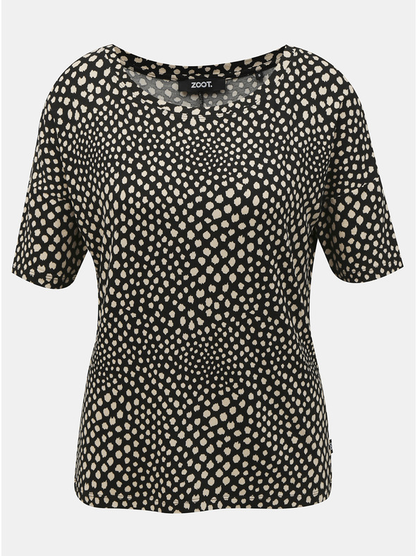 ZOOT.lab Bež in črna ženska majica z vzorčastim potiskom ZOOT.lab Normandy