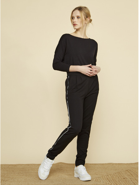 ZOOT.lab Črne ženske hlače ZOOT Baseline Xenia Stripe