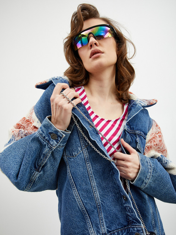 ZOOT.lab Bela in vinska črtasta ženska majica ZOOT.lab Joelle