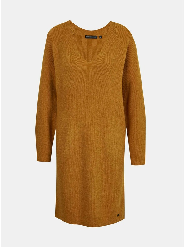 ZOOT.lab Rjava puloverska obleka iz volne METROOPOLIS by ZOOT.lab Ofilia