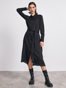 ZOOT.lab Črna ženska srajca midi obleka METROOPOLIS by ZOOT.lab Sharon