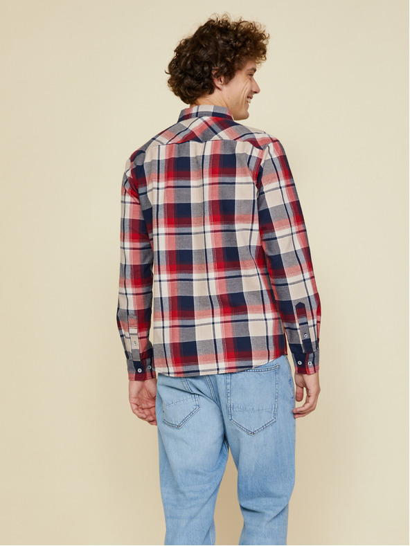 ZOOT.lab Bež-rdeča moška karirasta srajca ZOOT.lab Ota