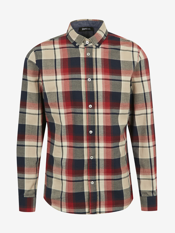 ZOOT.lab Bež-rdeča moška karirasta srajca ZOOT.lab Ota