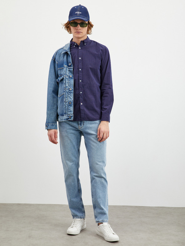 ZOOT.lab Temno modra moška srajca z vzorcem ZOOT.lab Boris