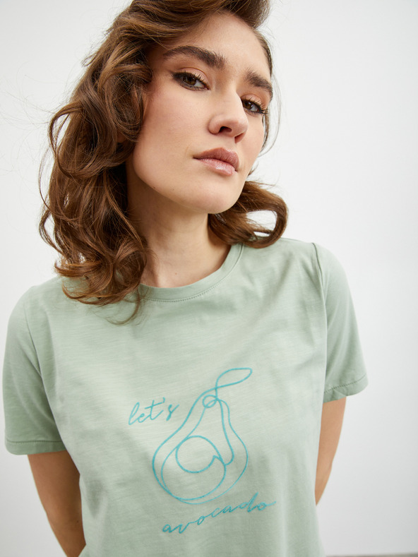 ZOOT.lab Svetlo zelena ženska majica s potiskom ZOOT.lab Elvira