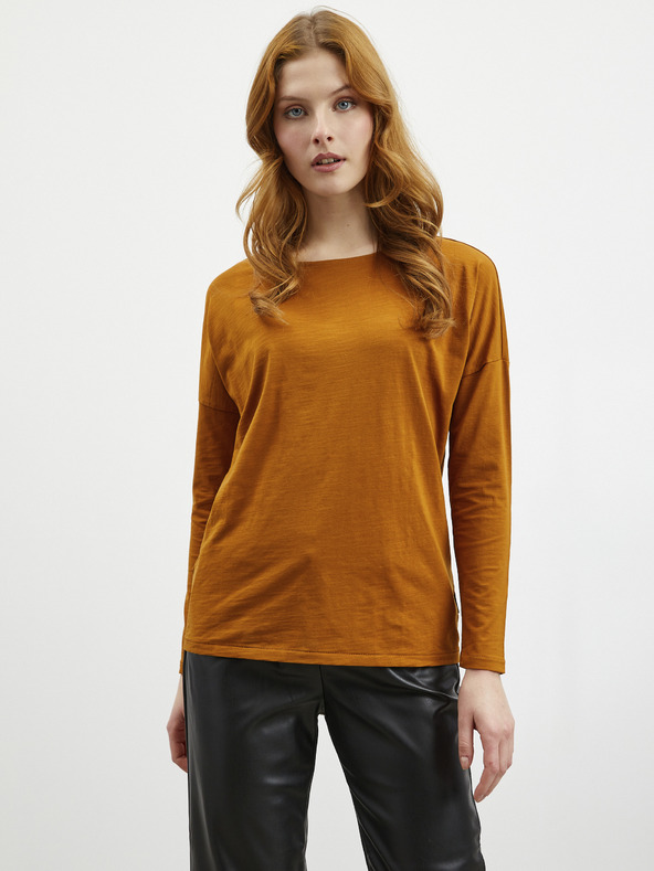 ZOOT.lab Rjava ženska majica z dolgimi rokavi ZOOT.lab Evana