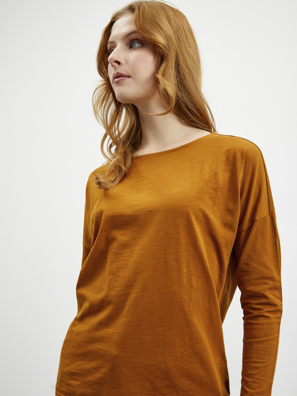 ZOOT.lab Rjava ženska majica z dolgimi rokavi ZOOT.lab Evana