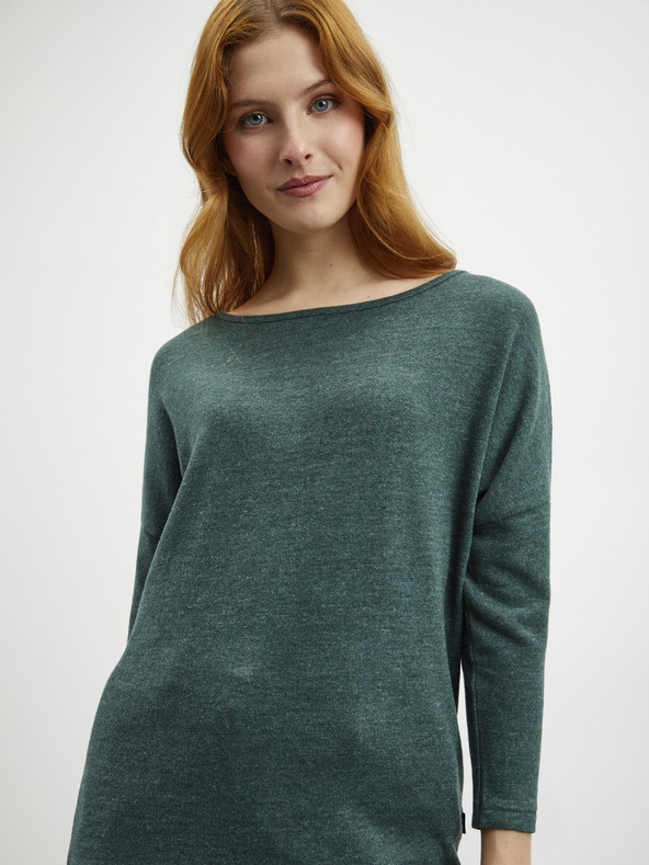 ZOOT.lab Temno zelena ženska pletena majica ZOOT.lab Aria