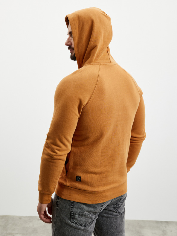 ZOOT.lab Rjava moška osnovna majica s kapuco ZOOT.lab Leoš
