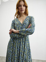 ZOOT.lab Modro-zelena ženska vzorčasta dolga obleka ZOOT.lab Eliane
