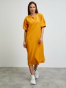 ZOOT.lab Oranžna osnovna obleka z balonastimi rokavi METROOPOLIS by ZOOT.lab Vasilisa