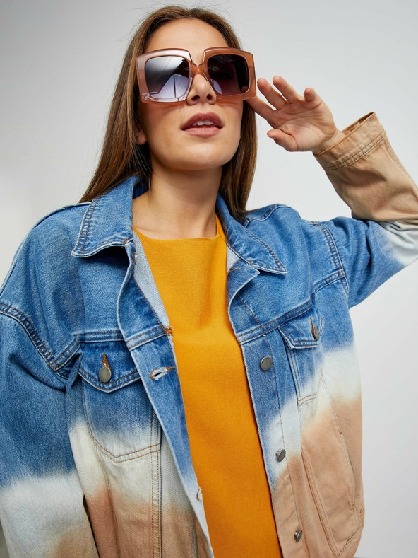 ZOOT.lab Oranžna osnovna obleka z balonastimi rokavi METROOPOLIS by ZOOT.lab Vasilisa