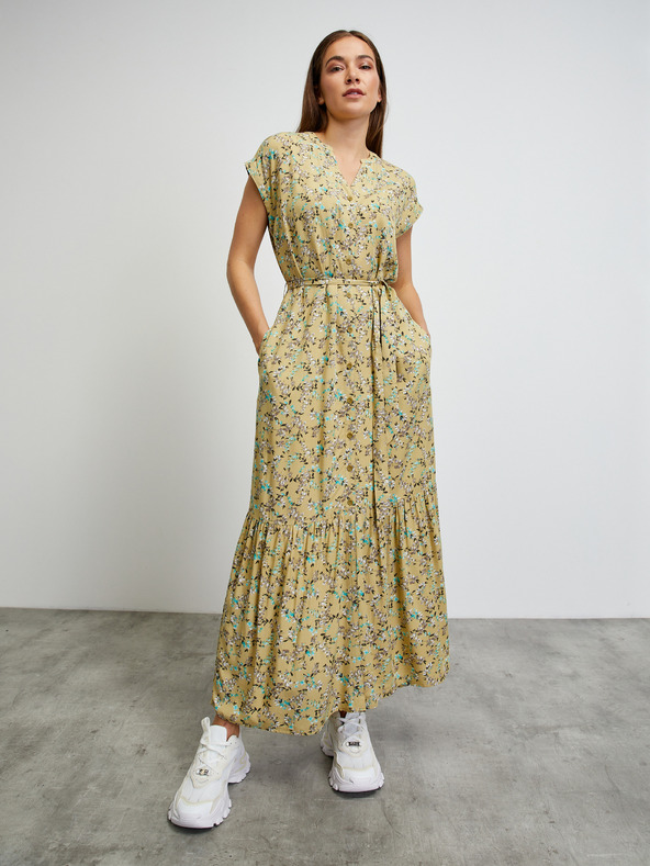 ZOOT.lab Rumena cvetlična srajčna obleka ZOOT.lab Lake