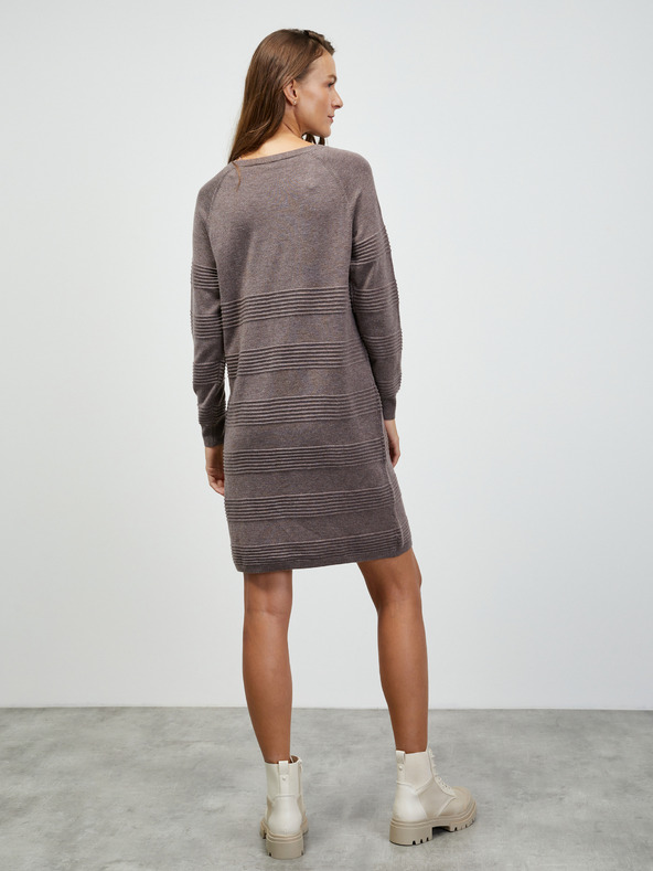ZOOT.lab Rjava črtasta puloverska obleka ZOOT.lab Bellarose
