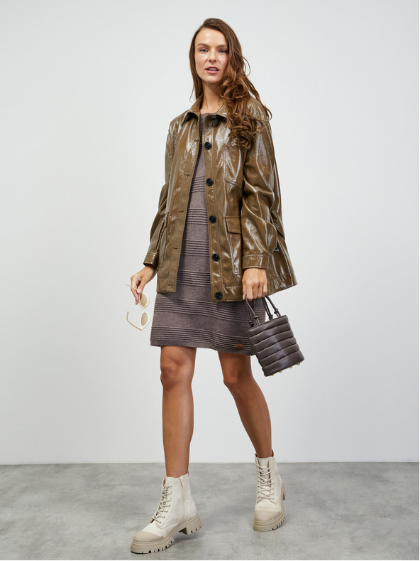 ZOOT.lab Rjava črtasta puloverska obleka ZOOT.lab Bellarose