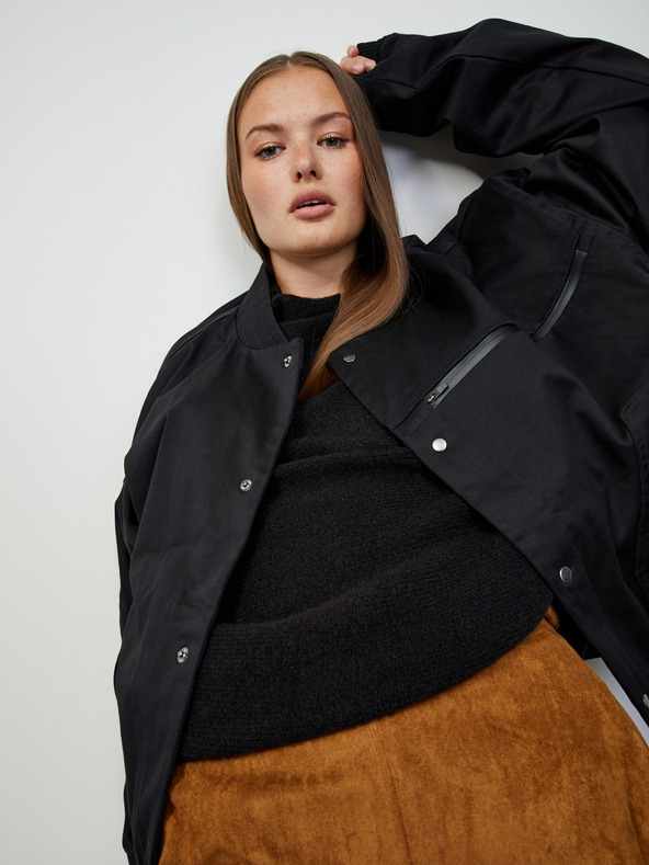 ZOOT.lab Črn ženski prevelik pulover ZOOT.lab Glynne