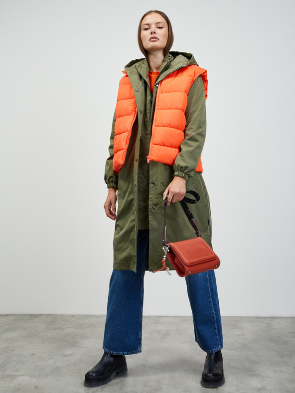 ZOOT.lab Kaki ženska dolga parka s kapuco ZOOT.lab Sadie