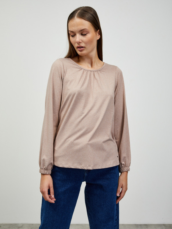 ZOOT.lab Bež ženska majica z dolgimi rokavi ZOOT.lab Luna