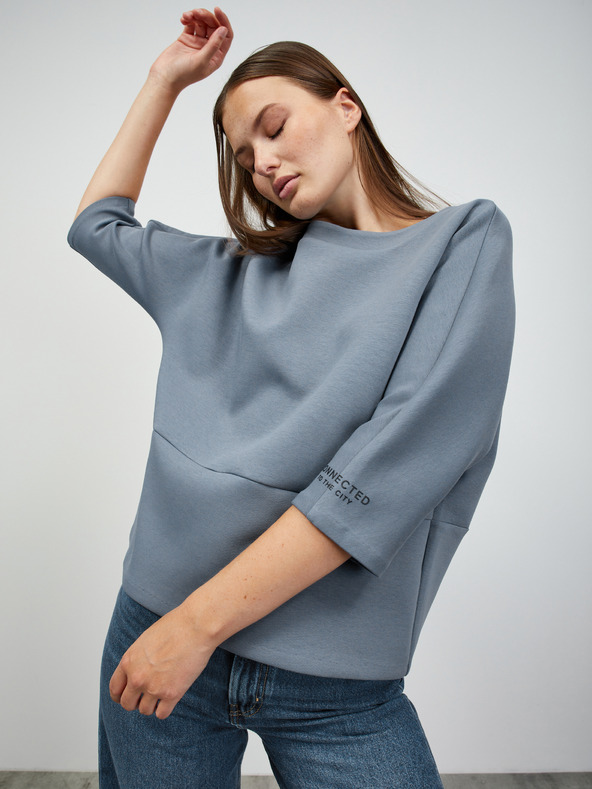 ZOOT.lab Modra ženska majica z zadrgo na hrbtu ZOOT.lab Salwa