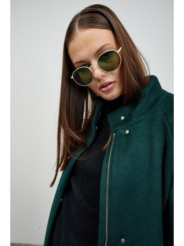 ZOOT.lab Temno zelen ženski plašč iz volnene mešanice ZOOT.lab Tiffy