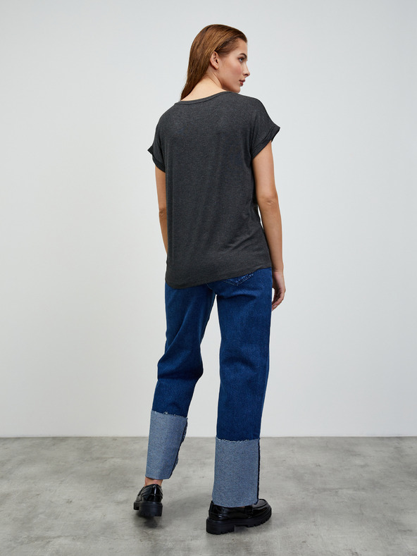 ZOOT.lab Temno siva ženska žgana osnovna majica ZOOT.lab Adriana 4