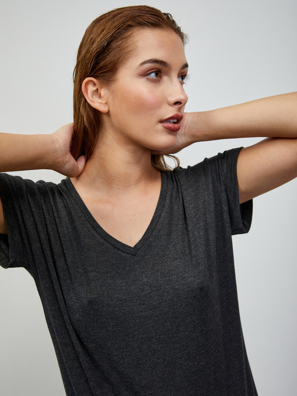 ZOOT.lab Temno siva ženska žgana osnovna majica ZOOT.lab Adriana 4
