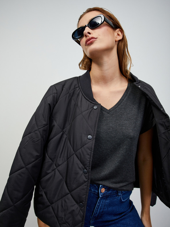 ZOOT.lab Temno siva ženska žgana osnovna majica ZOOT.lab Adriana 4