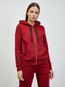 ZOOT.lab ZOOT.lab Laura ženska bordo majica s kapuco in zadrgo