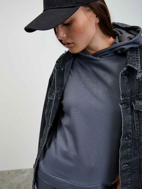 ZOOT.lab Temno siva ženska osnovna jopa s kapuco ZOOT.lab Noor