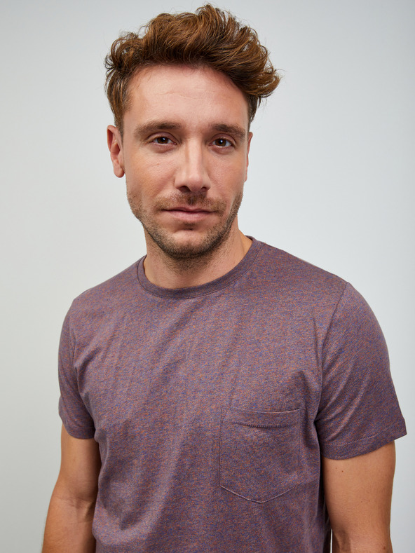 ZOOT.lab Vijolična moška črtasta osnovna majica ZOOT.lab Rex