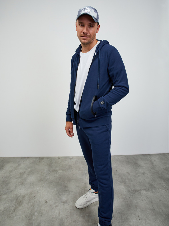 ZOOT.lab Temno modra moška osnovna moška jopa z zadrgo ZOOT.lab Ralph