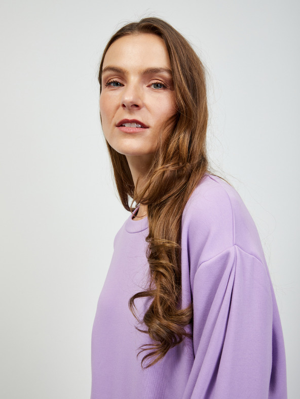 ZOOT.lab Svetlo vijolična ženska osnovna jopa s kapuco ZOOT.lab Brooklin