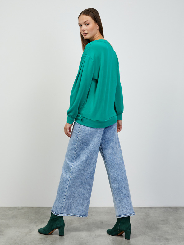 ZOOT.lab Zelena ženska osnovna jopa s kapuco ZOOT.lab Brooklin