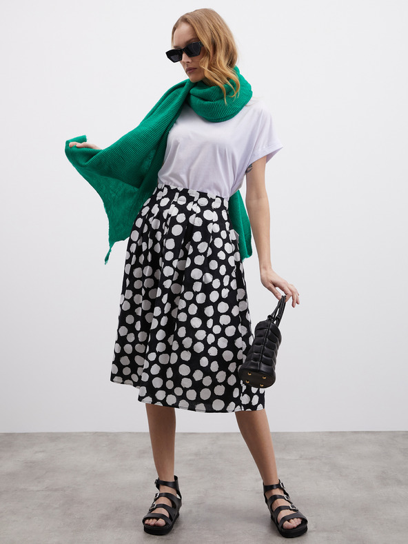 ZOOT.lab Belo-črno žensko krilo s pikami ZOOT.lab Jenesa